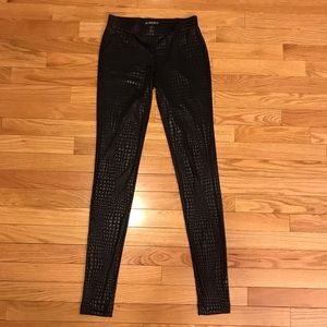 Guess Jeans Black Snakeskin Leggings Pants